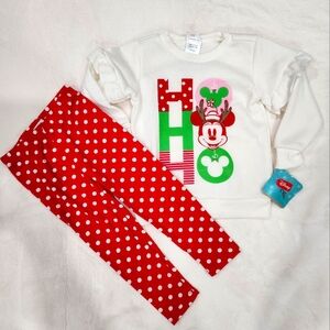 🆕️ 🎄 Disney, 3T Christmas Minnie Mouse set, Sweater & Leggings